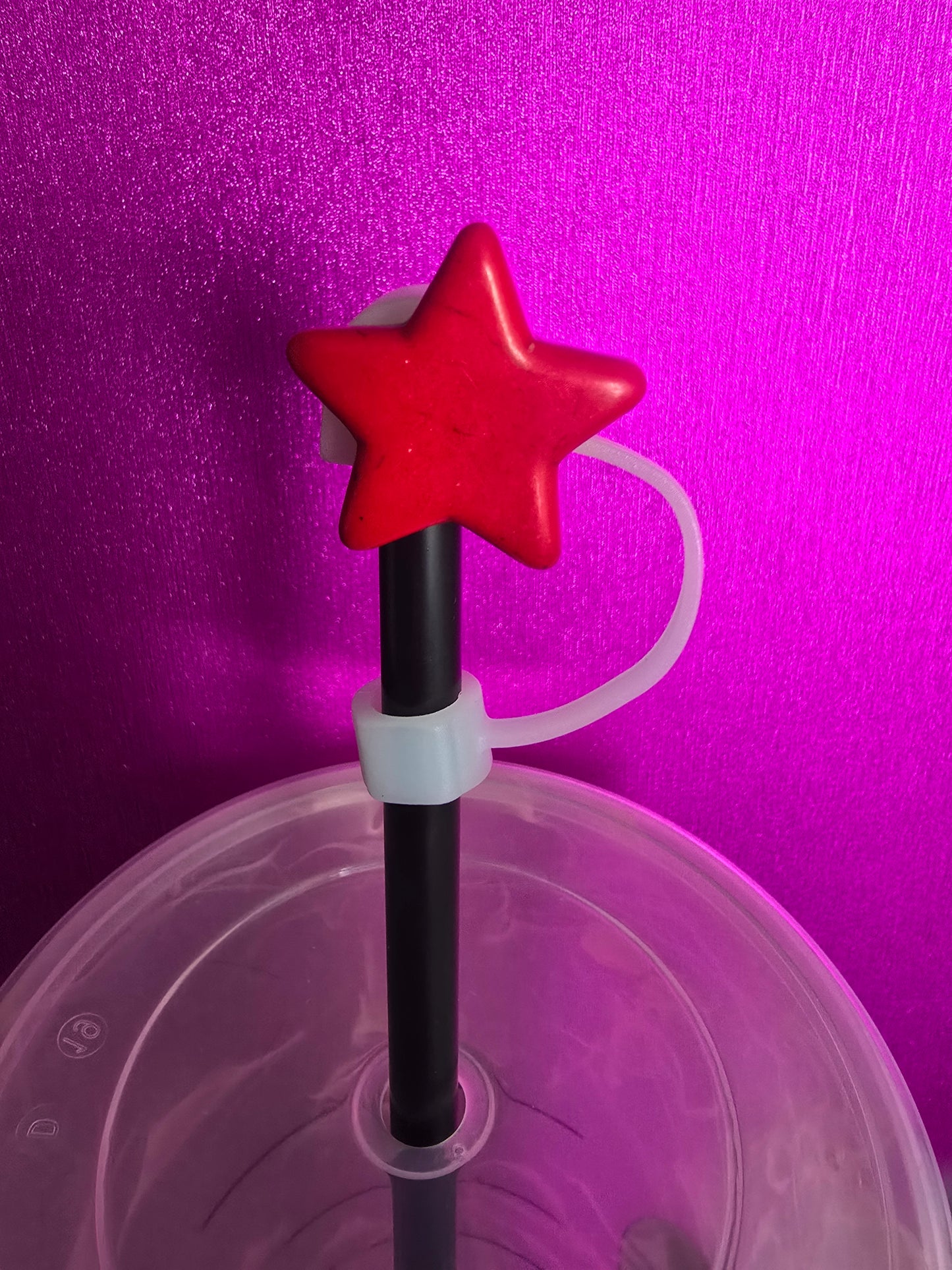 Red Star Stone Straw Topper
