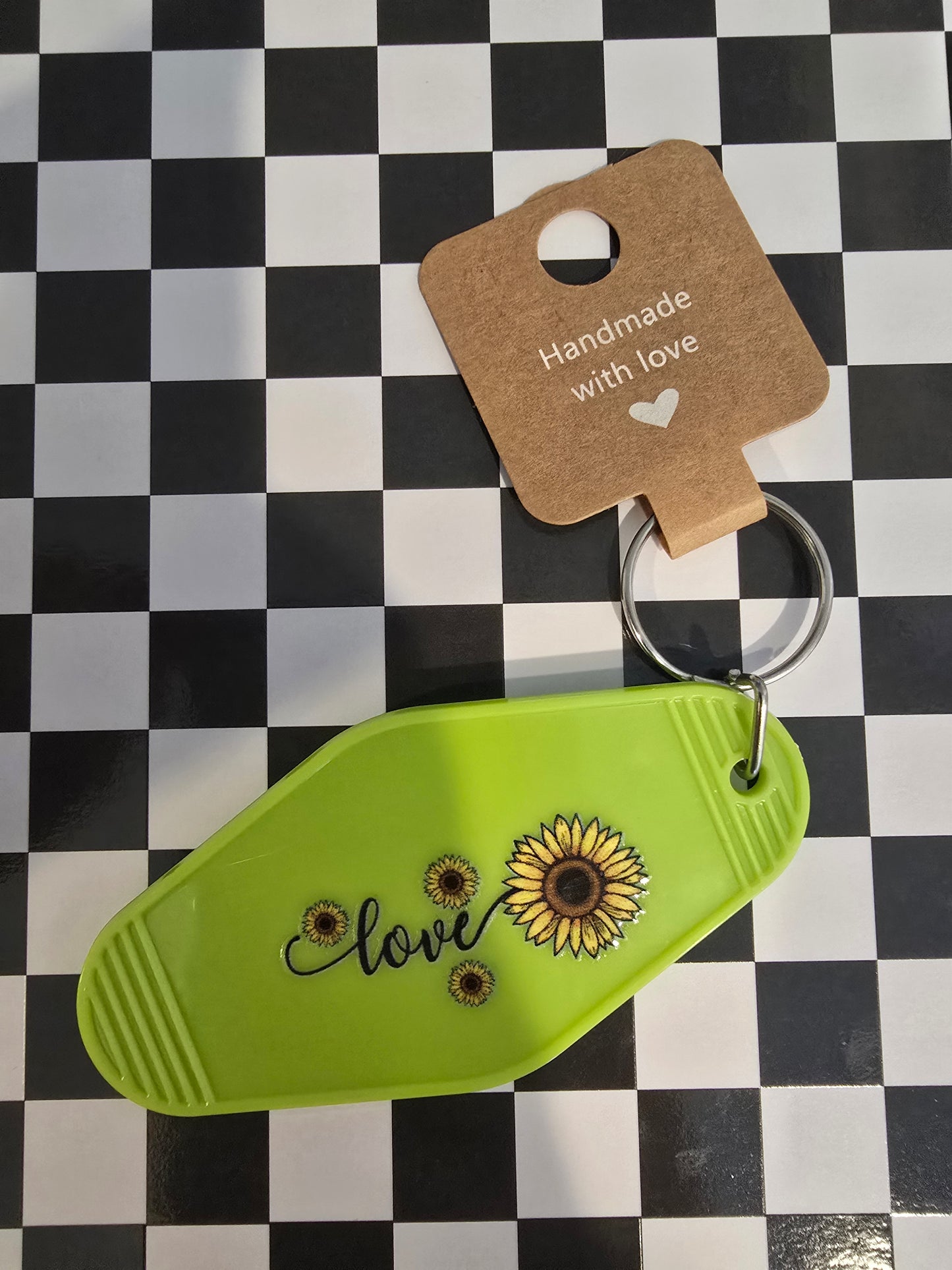 Sunflower Love Motel Keychain, Lime