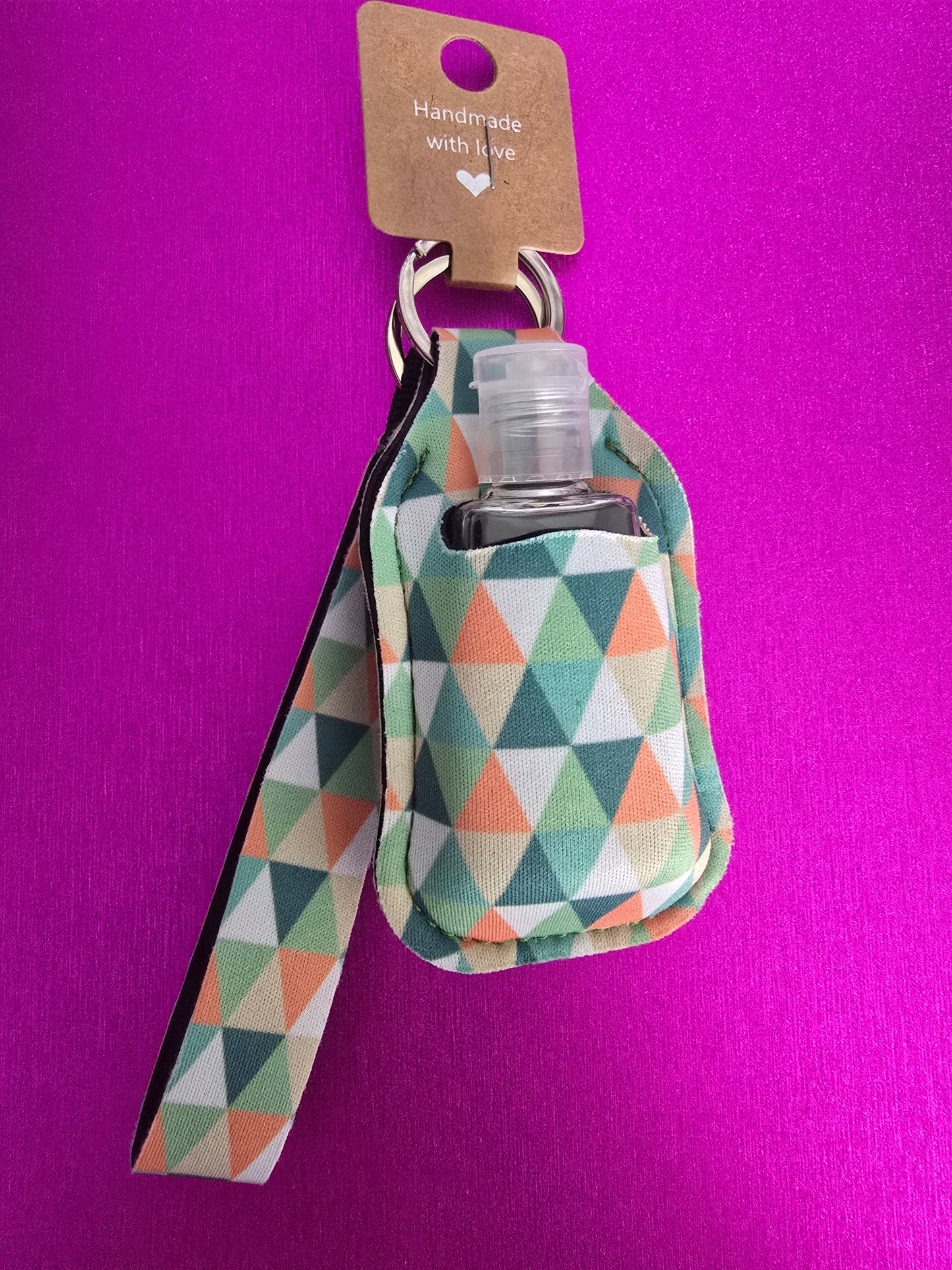 Artsy Triangles Sanitizer Keychain Set