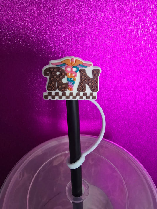 Groovy RN Nurse Straw Topper