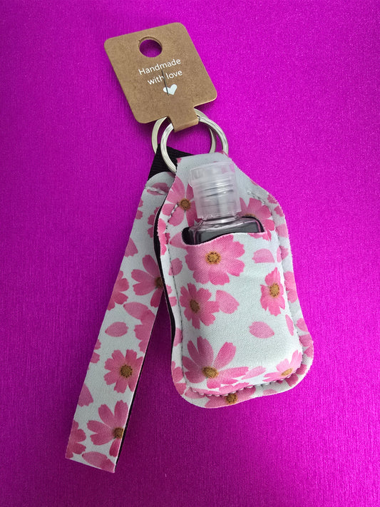 Springtime Florals Sanitizer Keychain Set, Pink