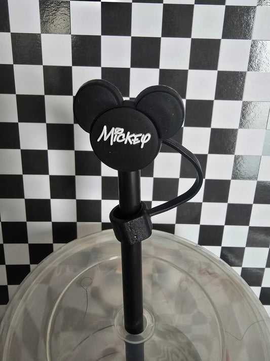 Mouse Ears Straw Topper, Mickey Logo