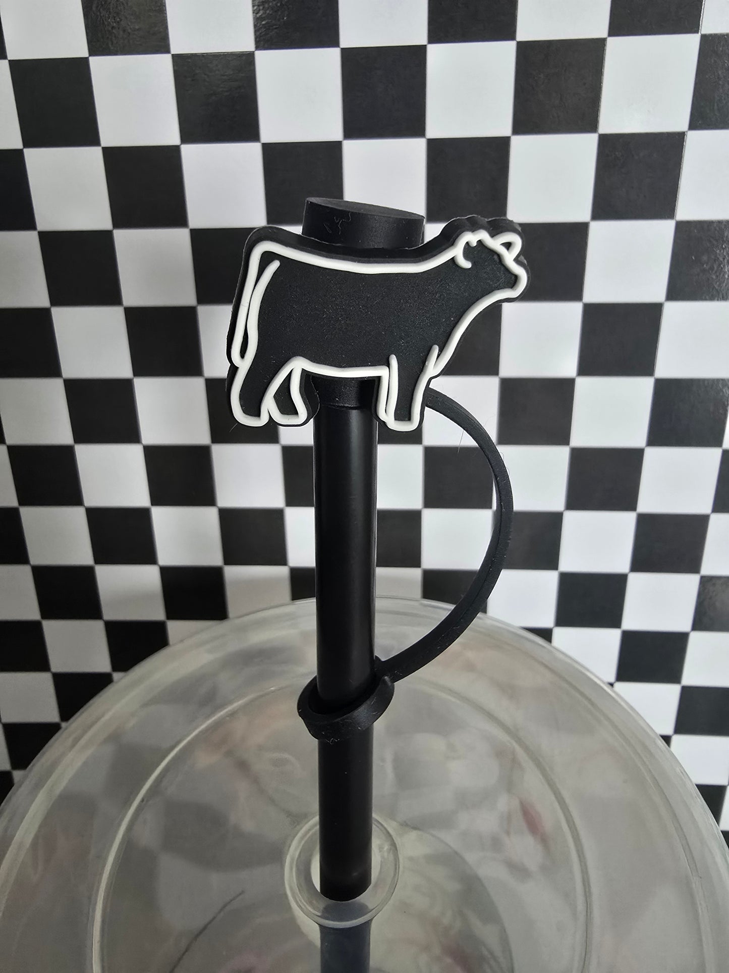 Cow Outline Straw Topper