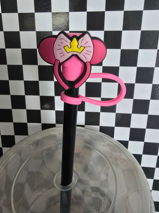Mouse Ears Headband Straw Topper, Aurora