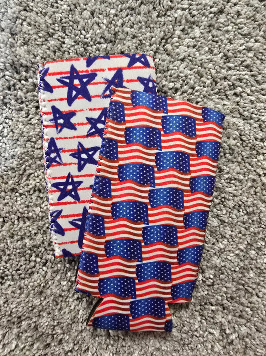 Slim Can Koozie Set, RWB 3