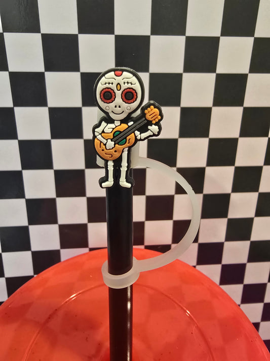 Fiesta Skeleton Straw Topper