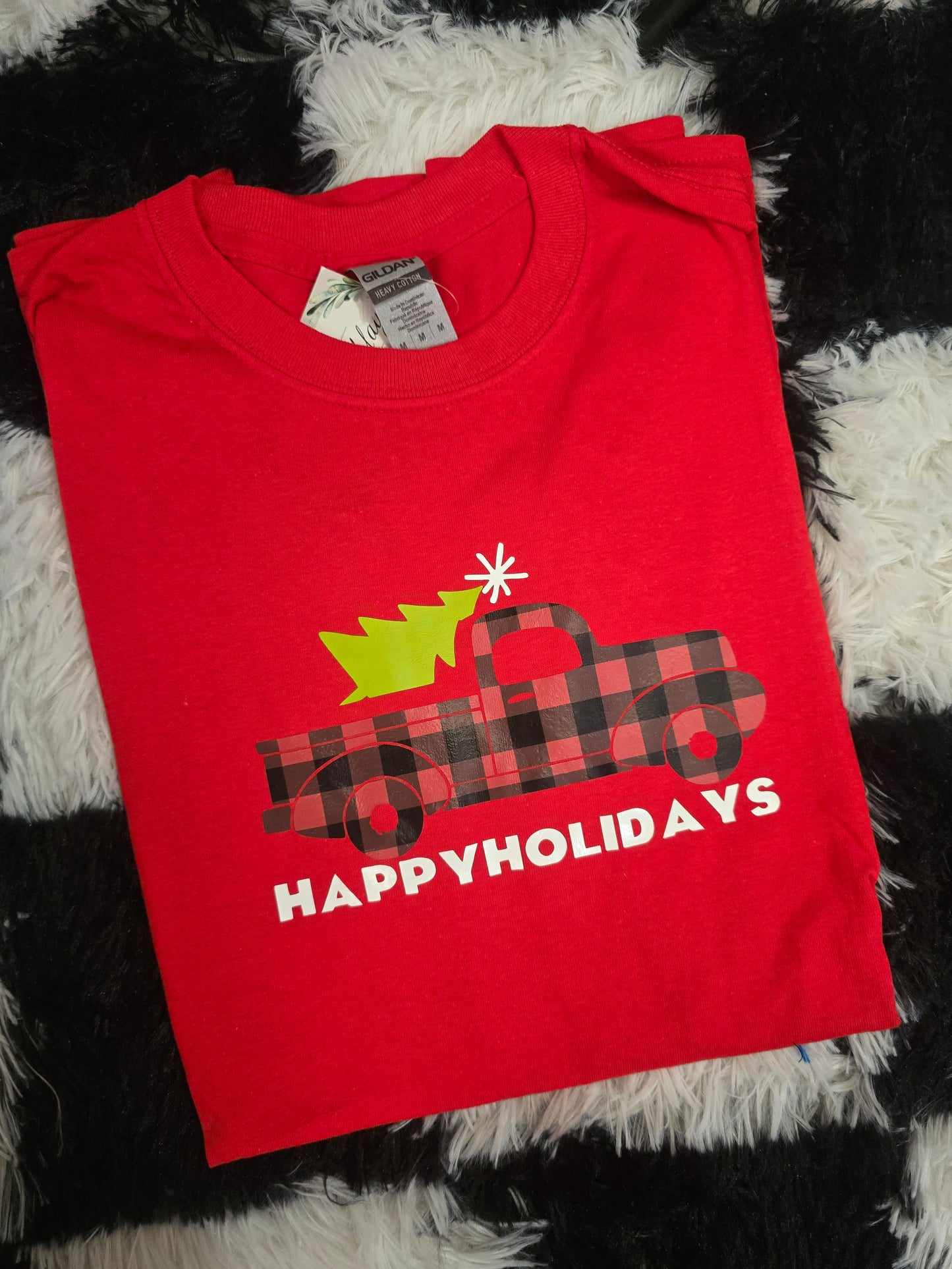Holidays Truck Tee, Red