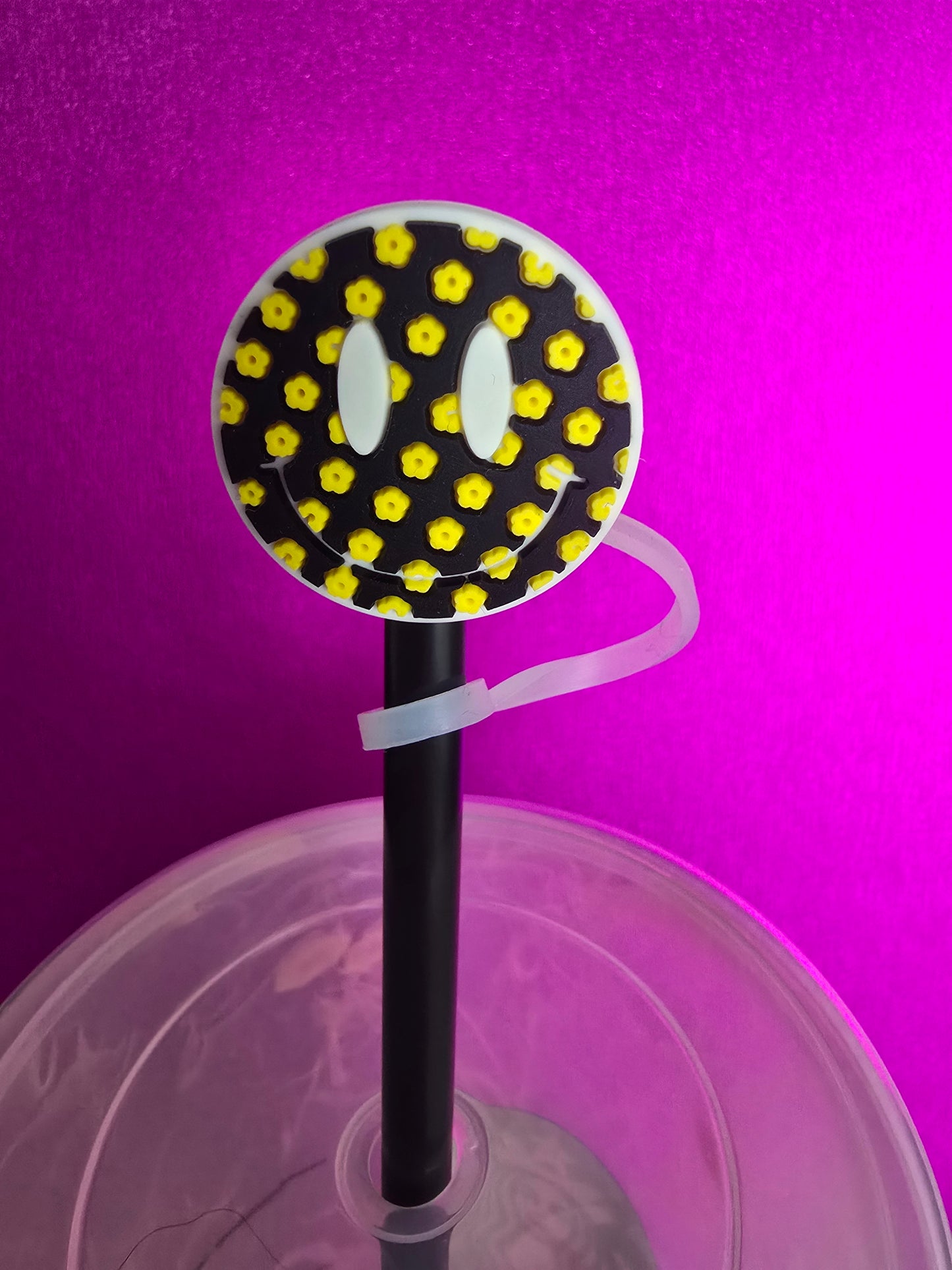 Smiley Face Straw Topper, B&Y Floral