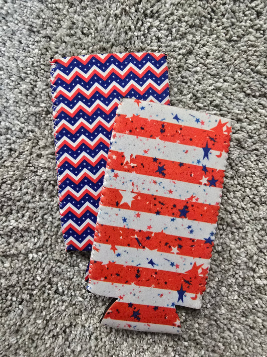 Slim Can Koozie Set, RWB 4