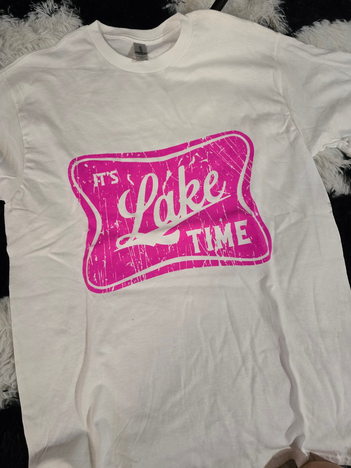 Its Lake Time Tee, White