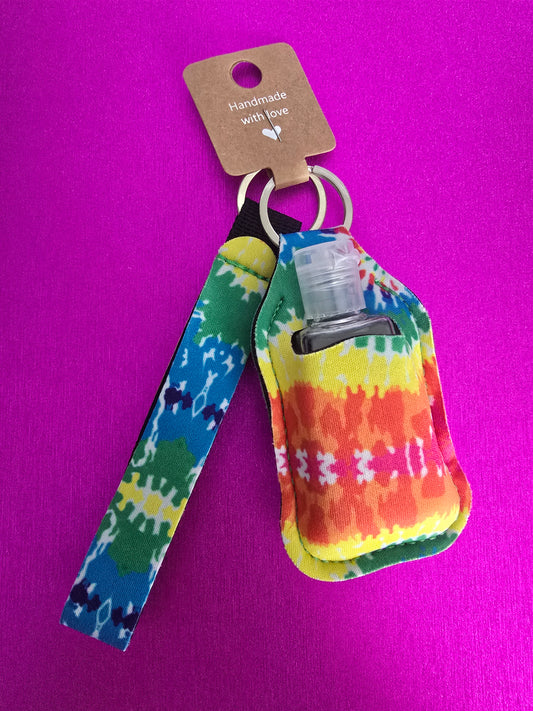 Rainbow Tie Dye Sanitizer Keychain Set