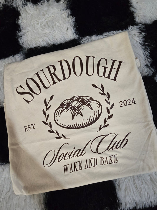 Sourdough Social Club Tee, Cream
