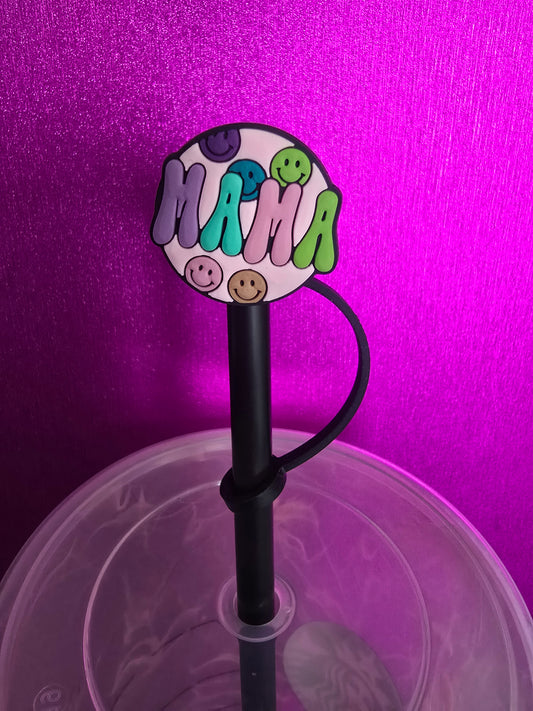 Mama Straw Topper, Retro Smiley