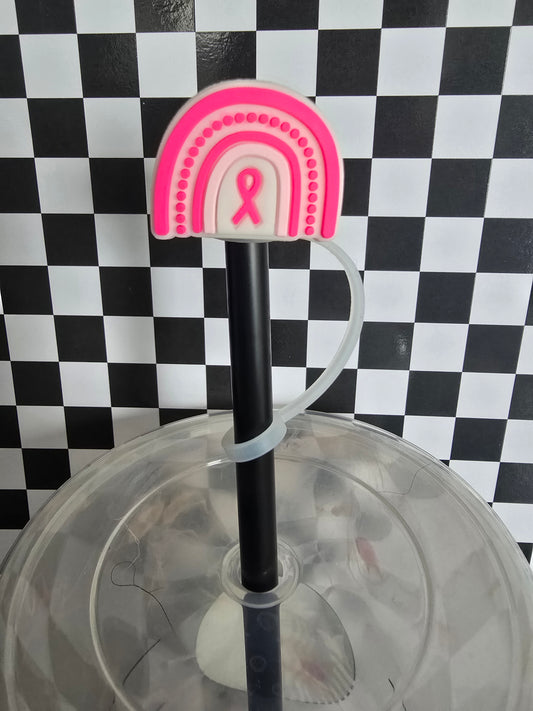 Ribbon Rainbow Straw Topper, Pink