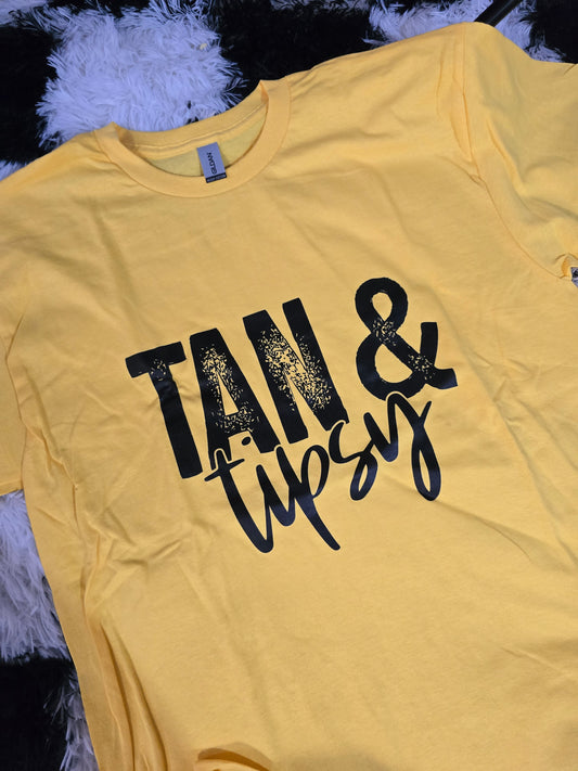 Tan & Tipsy Tee, Yellow