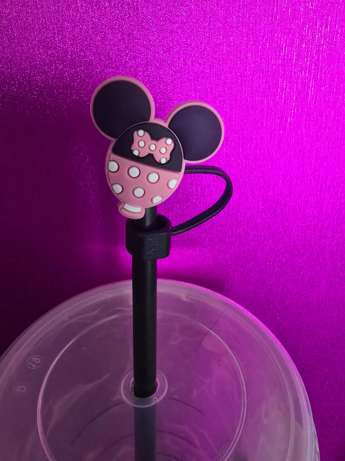 Mouse Ears Straw Topper, Minnie