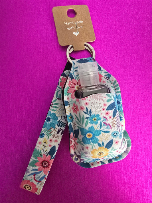 Colorful Florals Sanitizer Keychain Set