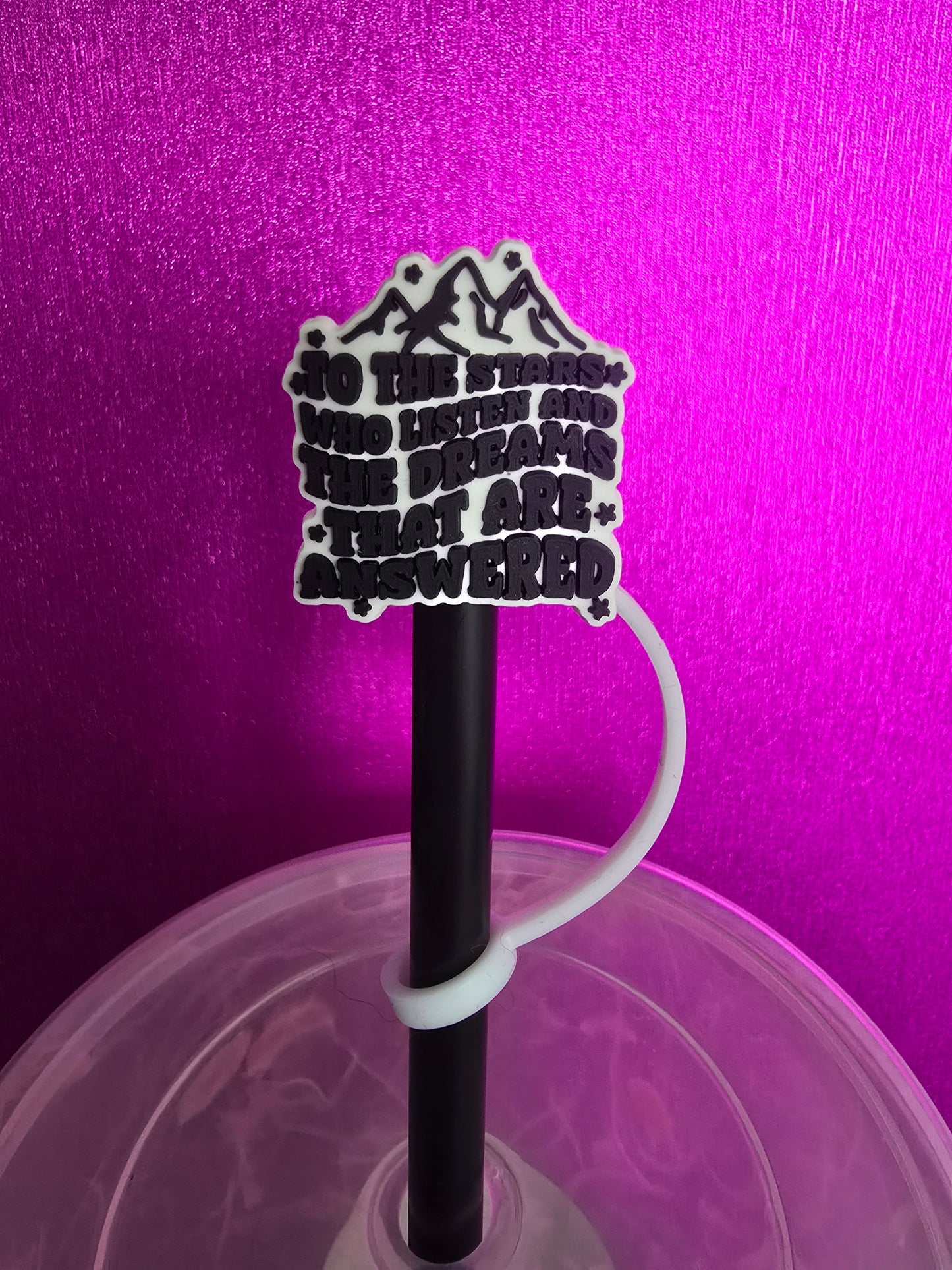 Stars & Dreams Quote Straw Topper