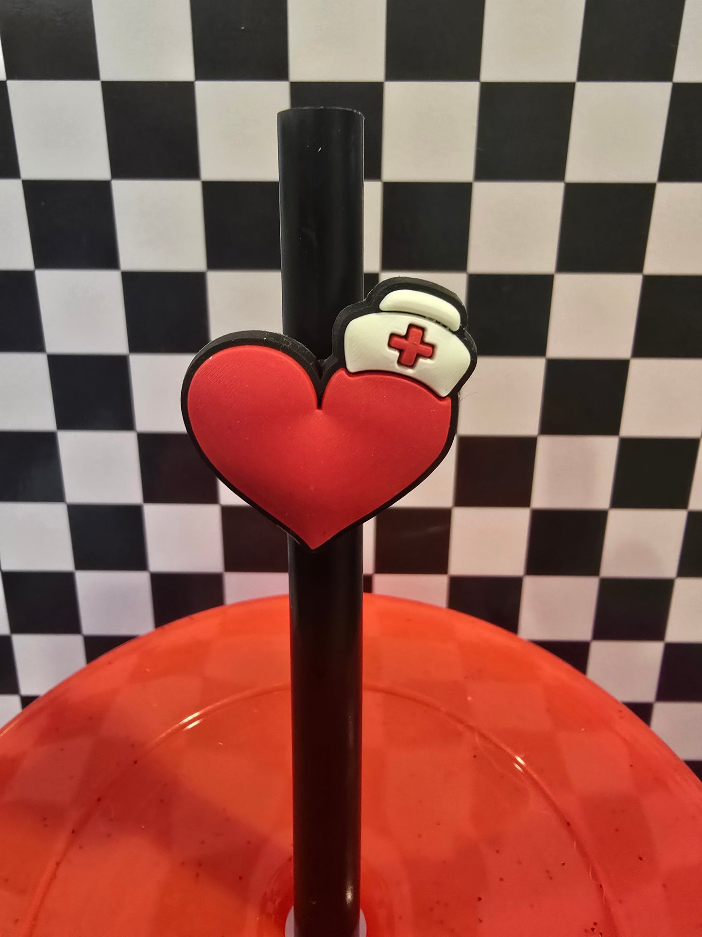 Nurse Heart Straw Accessory