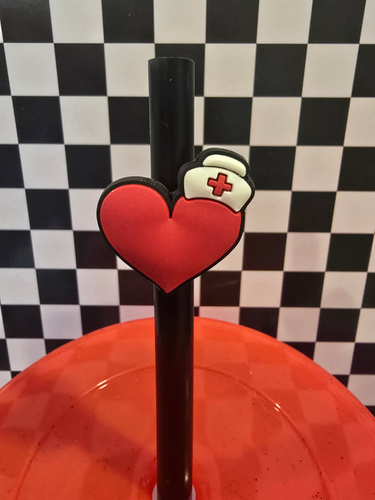 Nurse Heart Straw Accessory