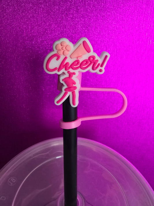 Cheer Straw Topper, Pink