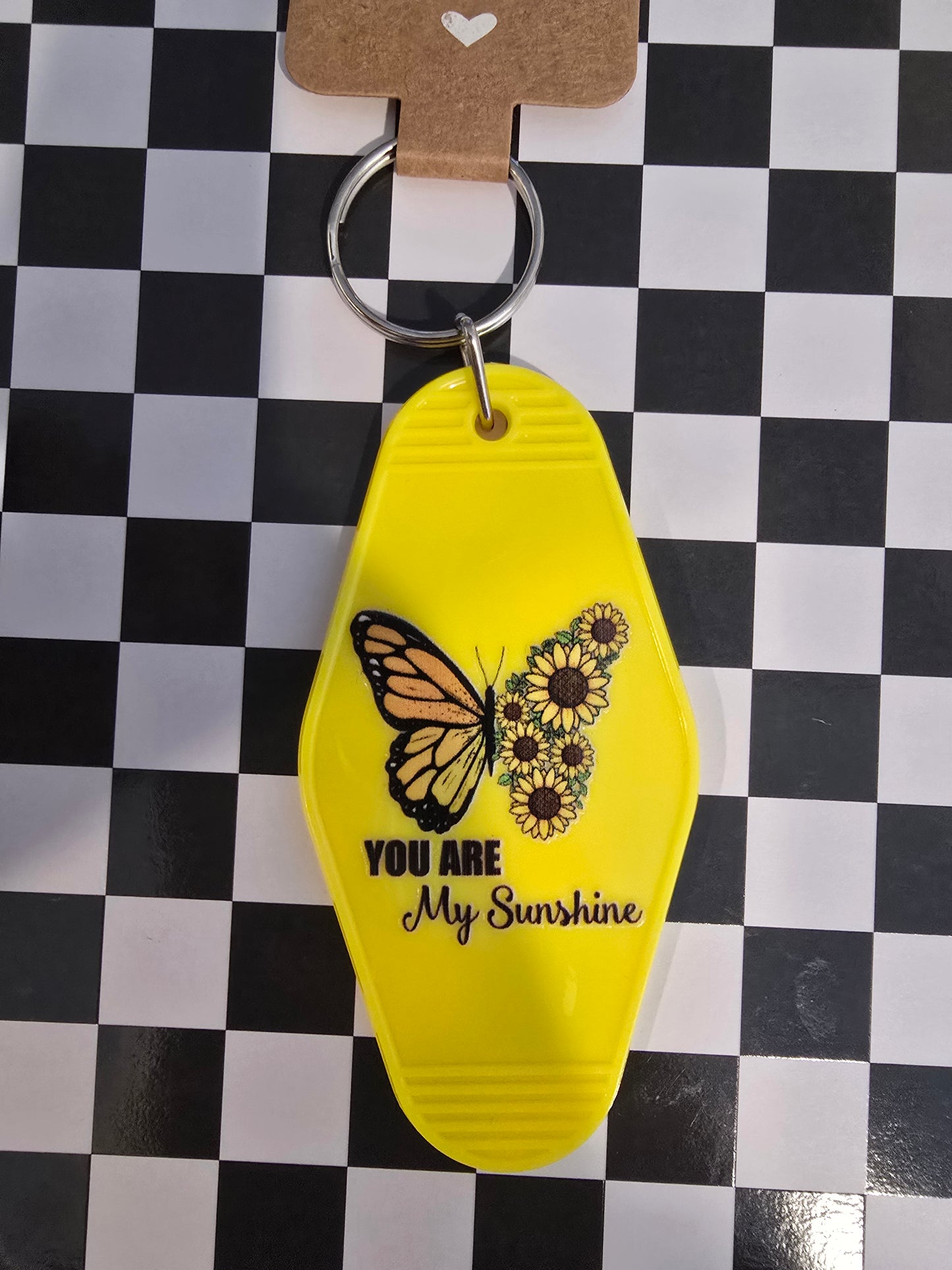 Butterfly Sunshine Motel Keychain, Yellow