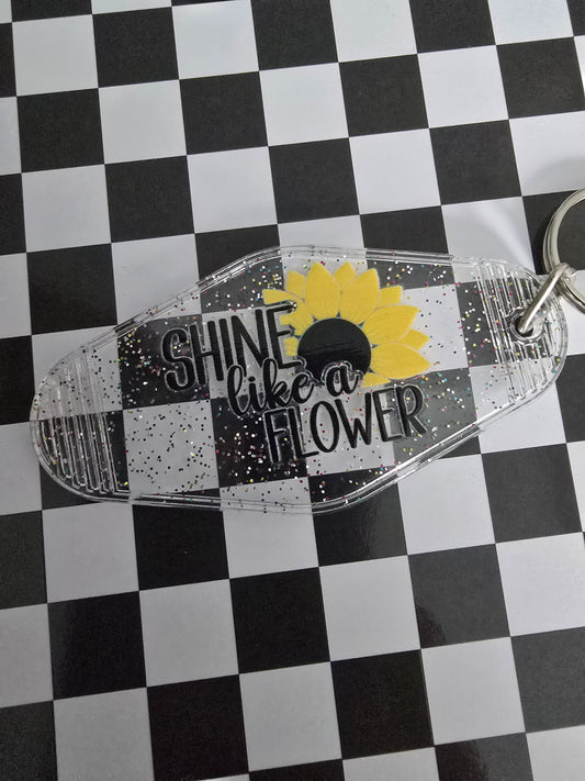Flower Shine Motel Keychain