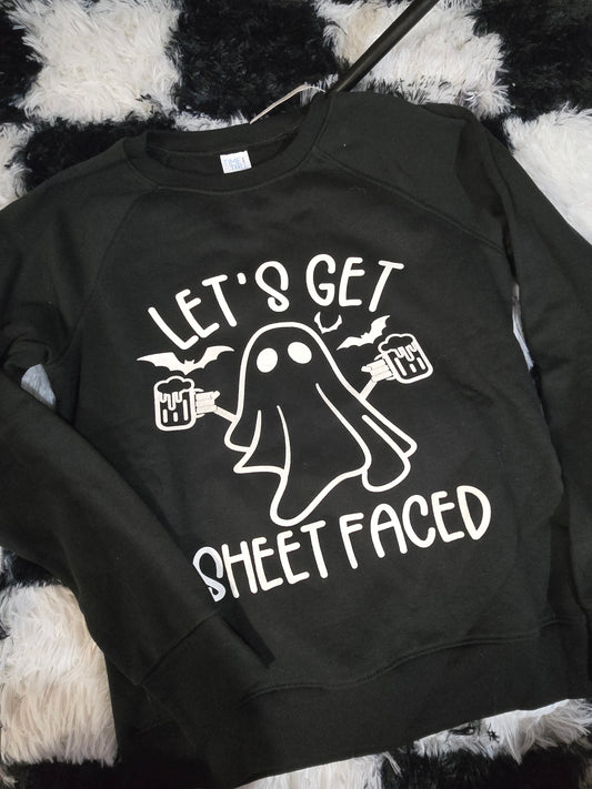 Sheet Faced Ghost Sweatshirt, Black