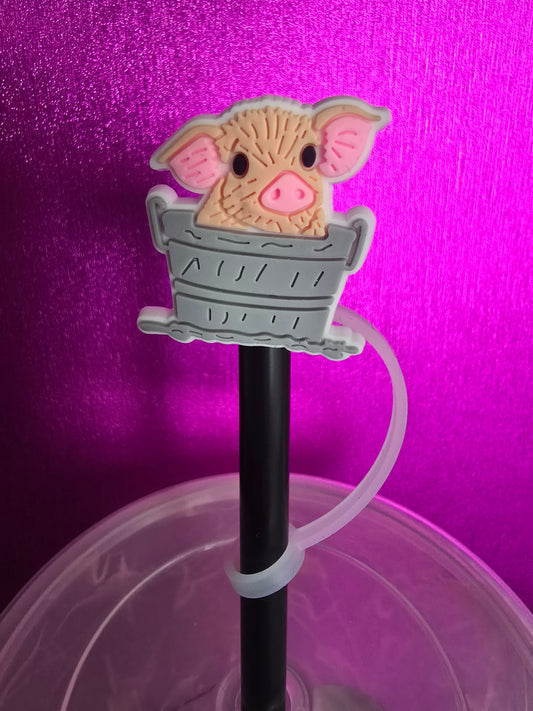 Clean Piggy Straw Topper