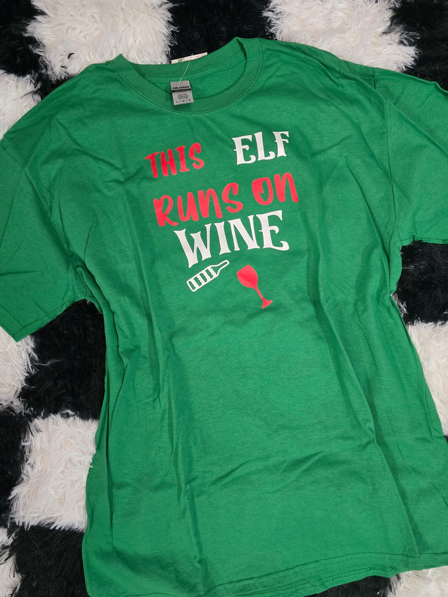Elf Runs on Wine Tee
