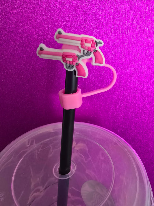 Pink Pistol Straw Topper