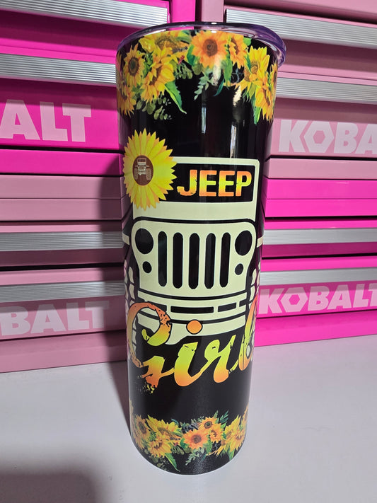 J.e.e.p Sunflower 20 Oz Tumbler