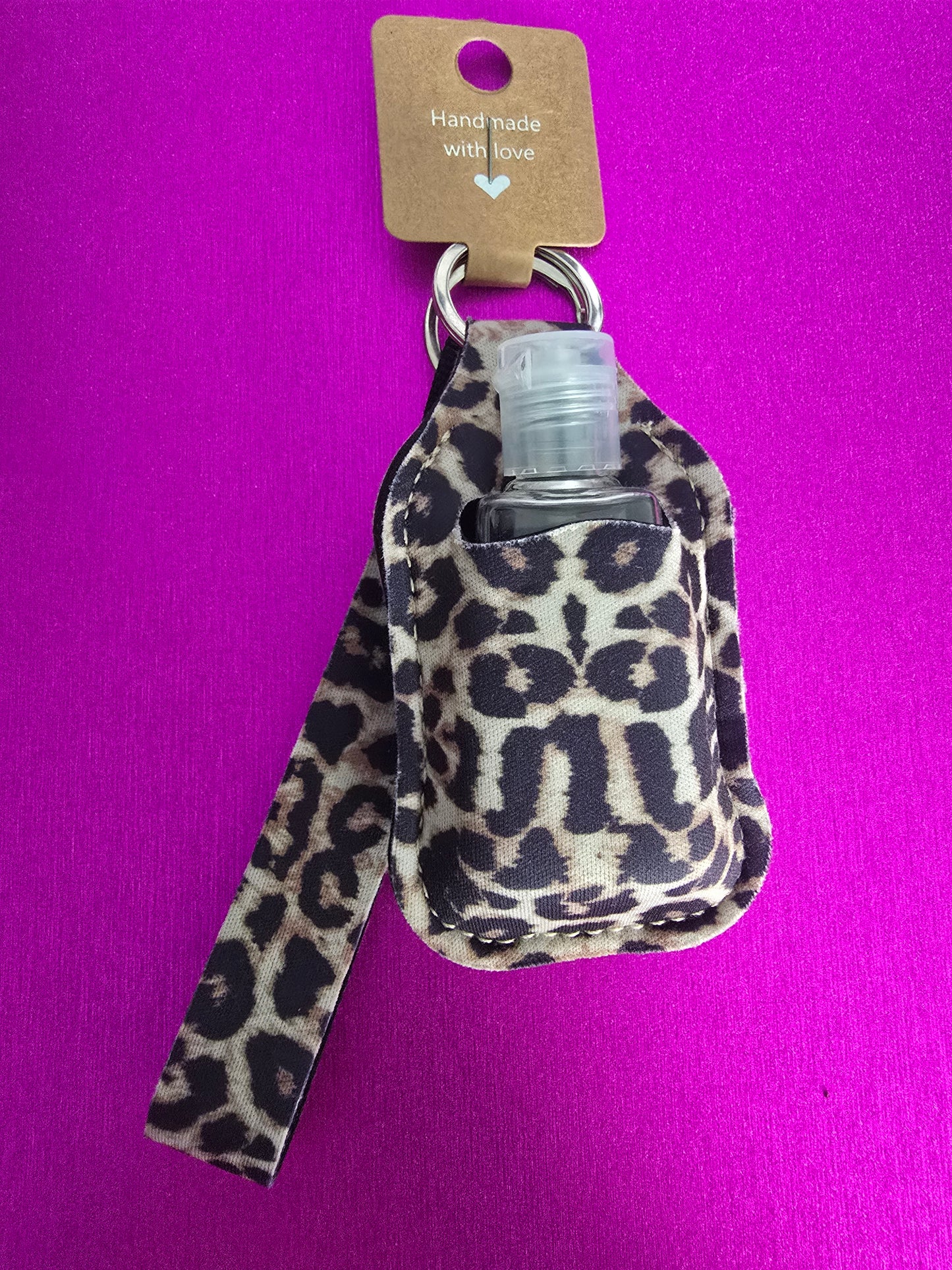Leopard Sanitizer Keychain Set