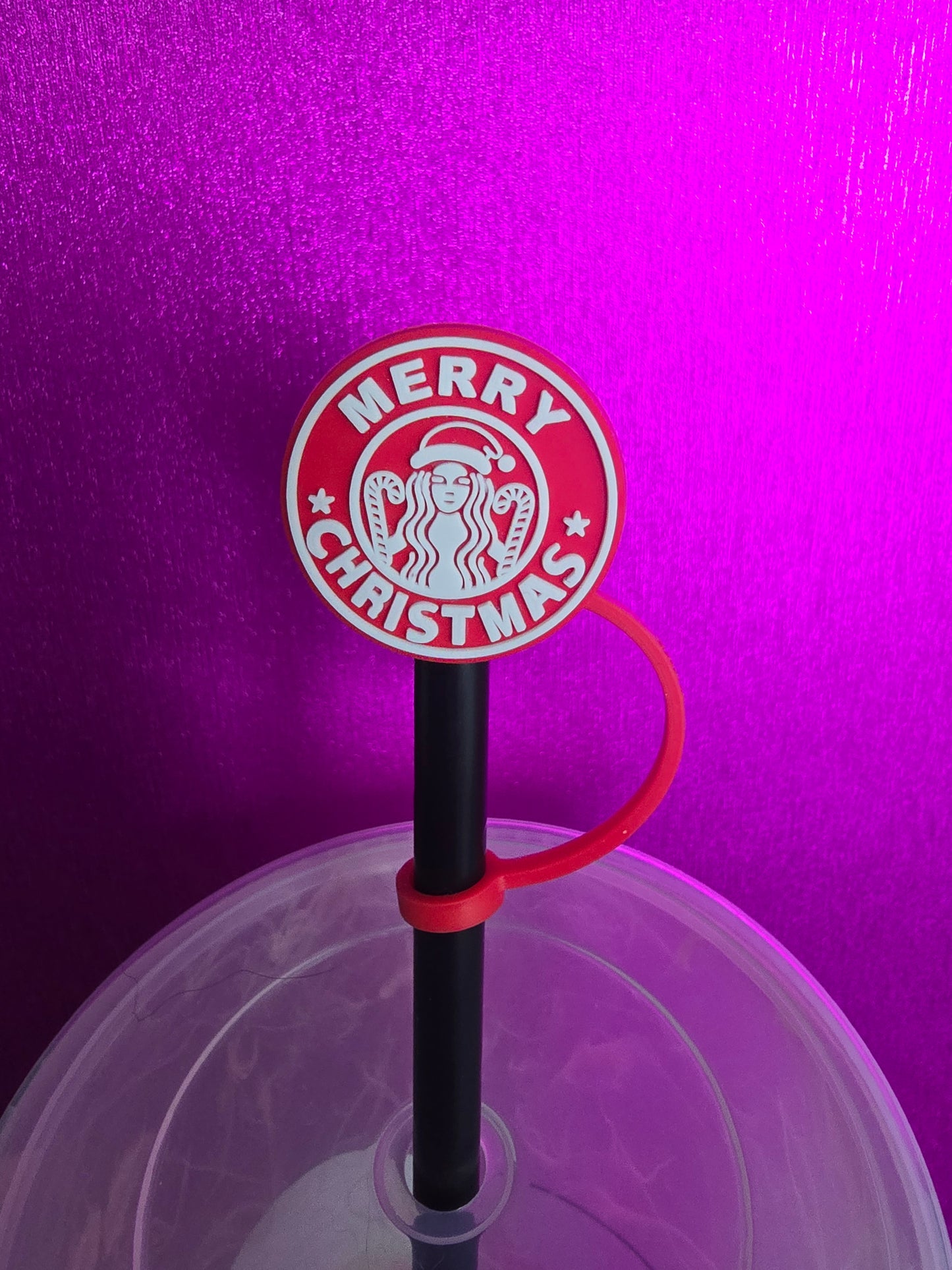 Christmas Girl Straw Topper