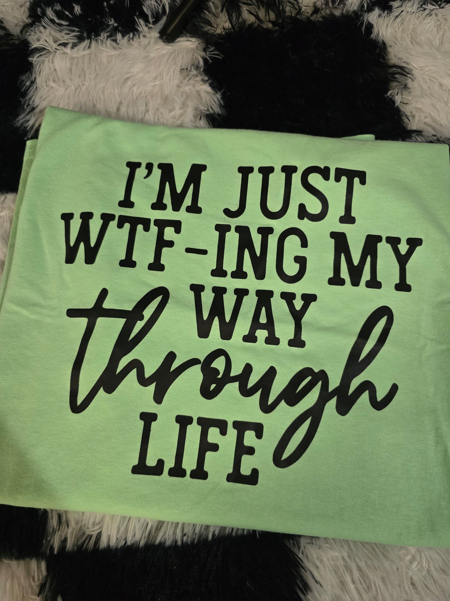 F-ing My Way Through Tee, Mint Green
