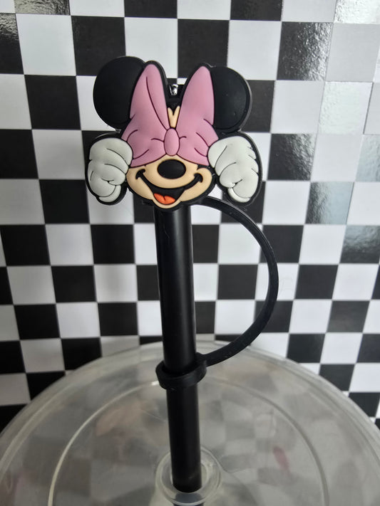 Bow Minnie Straw Topper
