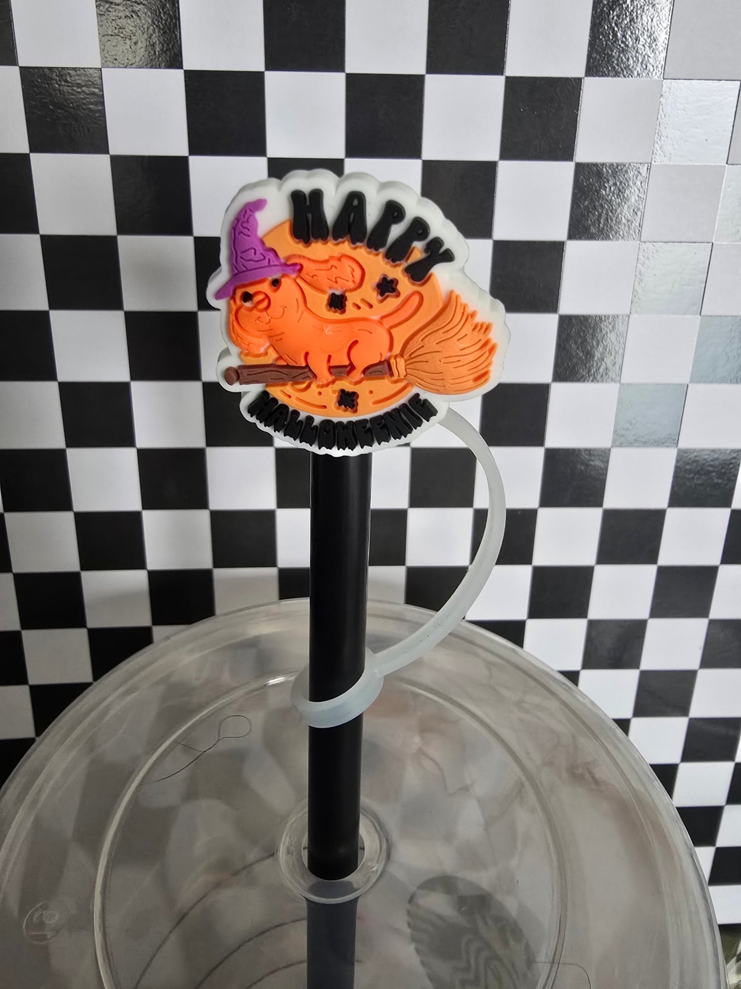 Halloweenie Pup Straw Topper