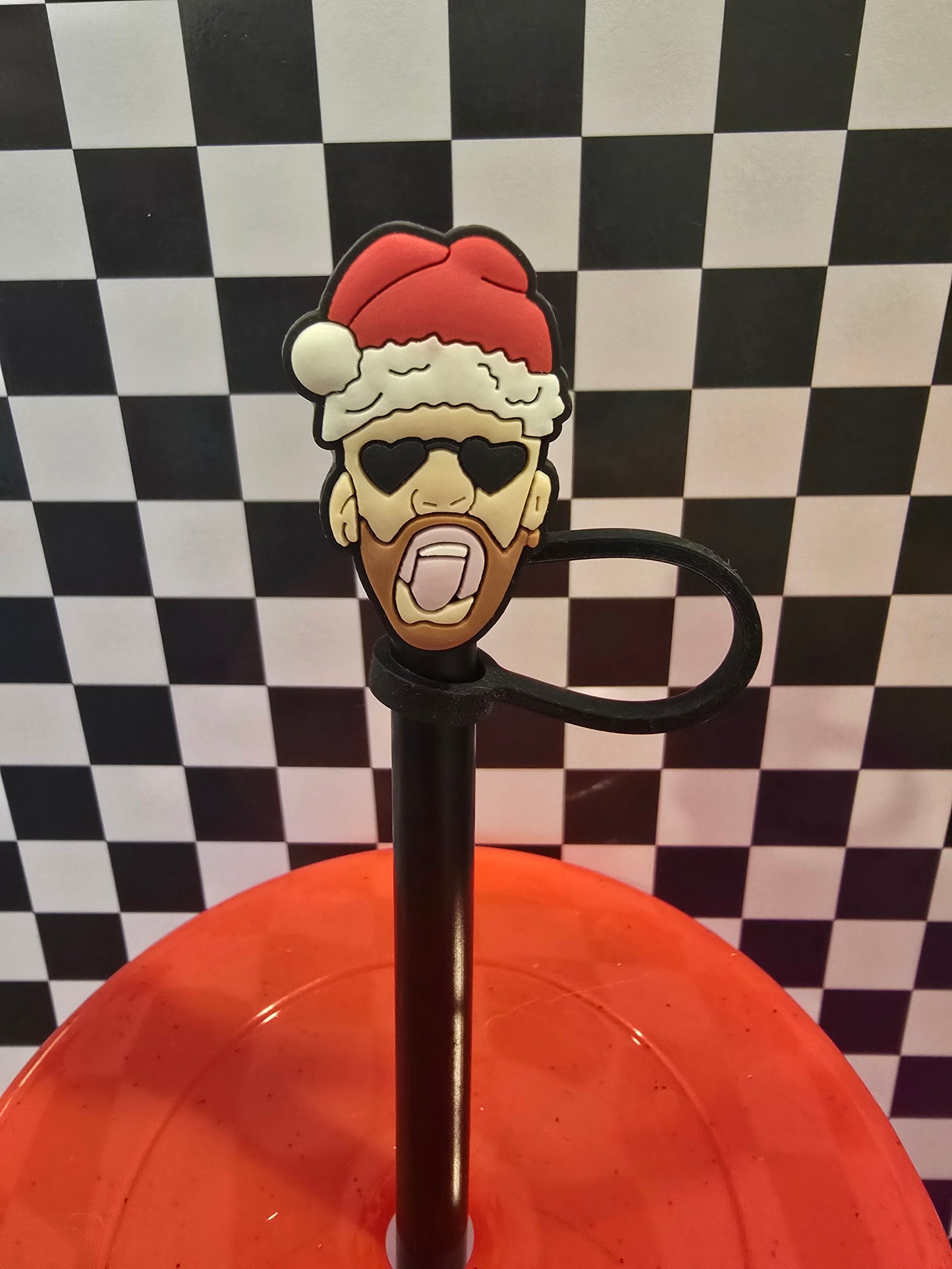 Bad Bunny Christmas Straw Topper