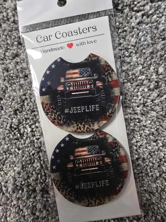 American J.e.e.p Car Coasters