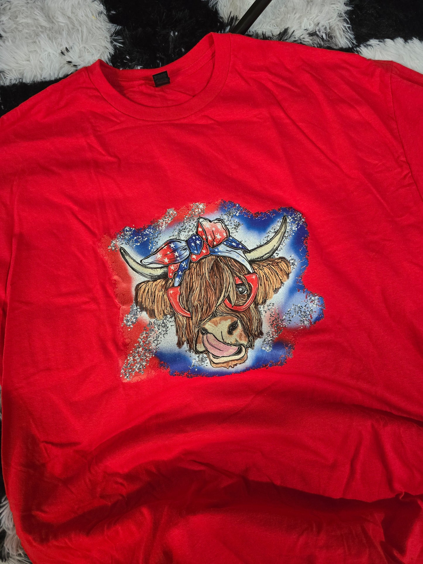 Red, White, & Moo Tee, Red