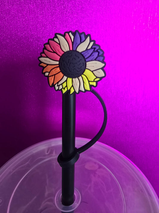 Colorful Flower Straw Topper