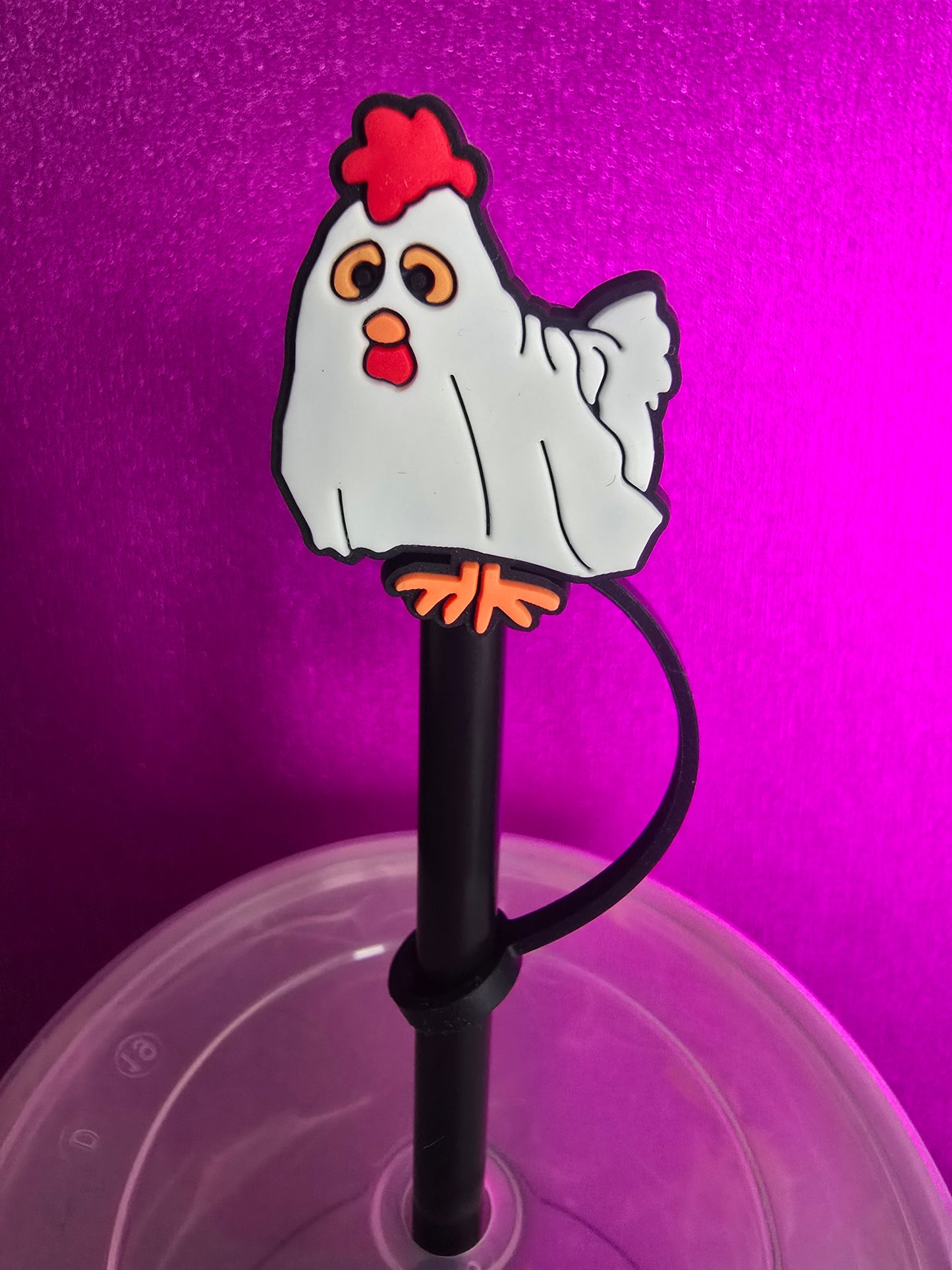 Trick or Treat Chicken Straw Topper