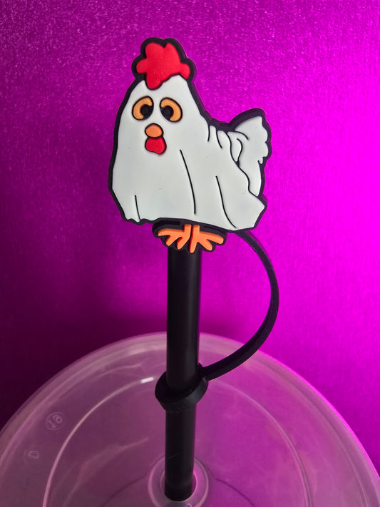 Trick or Treat Chicken Straw Topper